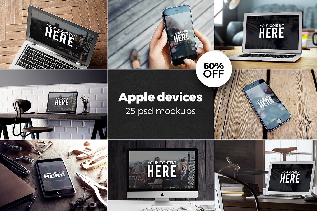 25 PSD DEVICE MOCKUPS in Mobile & Web Mockups - product preview 8
