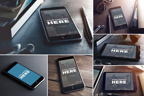 25 PSD DEVICE MOCKUPS in Mobile & Web Mockups - product preview 7