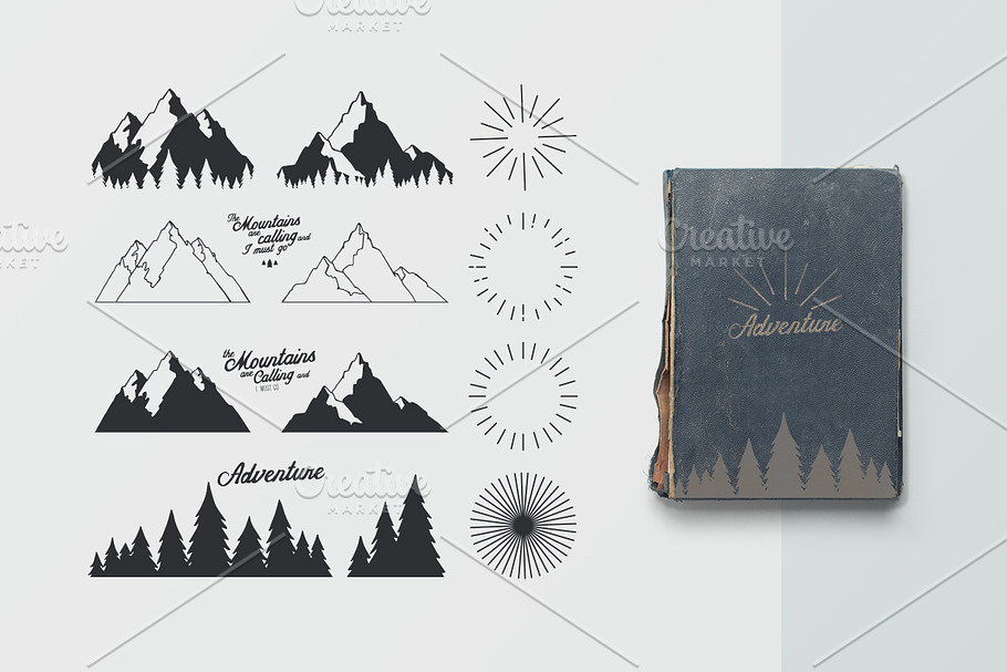 Travel graphic elements in Objects - product preview 8