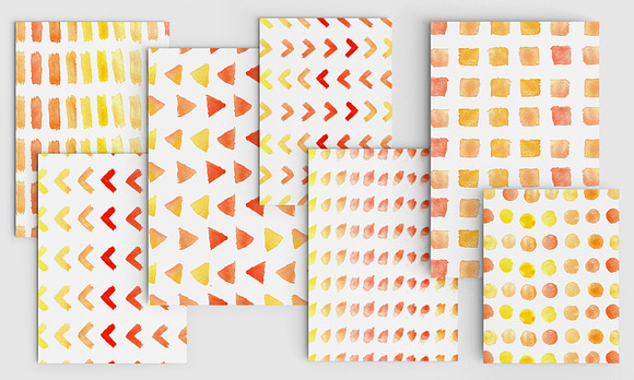 Sunny geometric - watercolor pattern in Patterns - product preview 1