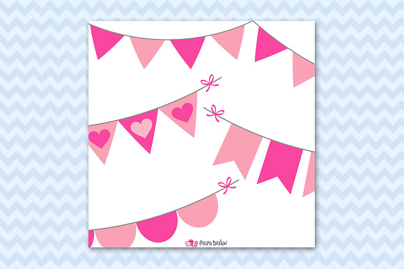 Valentine's day Bunting clipart in Objects - product preview 2