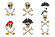 Pirate skull set. 