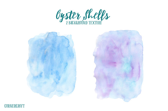 Watercolor Clipart Oyster Shell in Illustrations - product preview 1