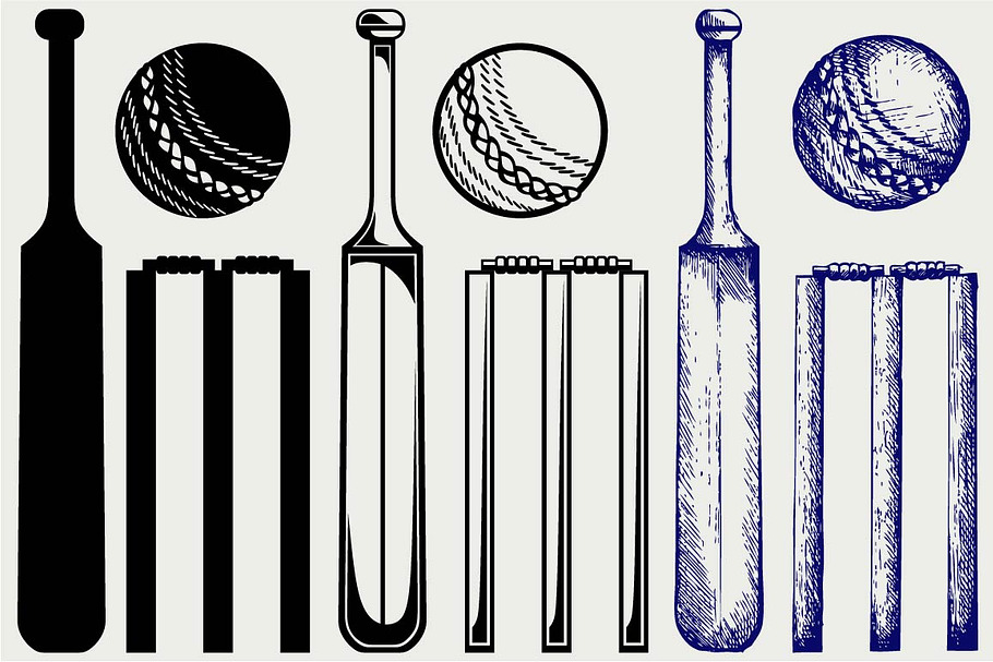 Equipment for cricket SVG in Graphics - product preview 8