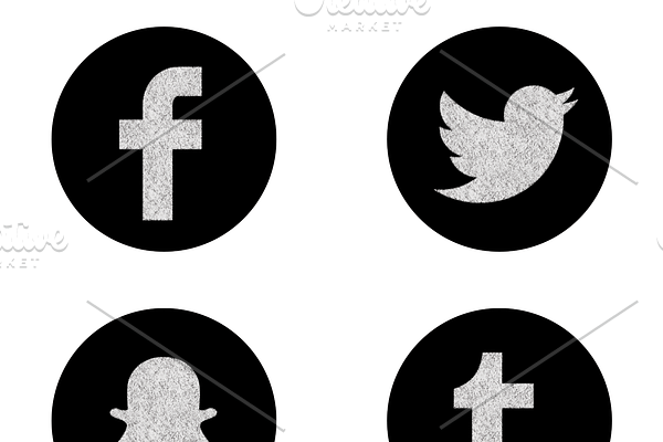 36 Chalkboard Social Media Icons 