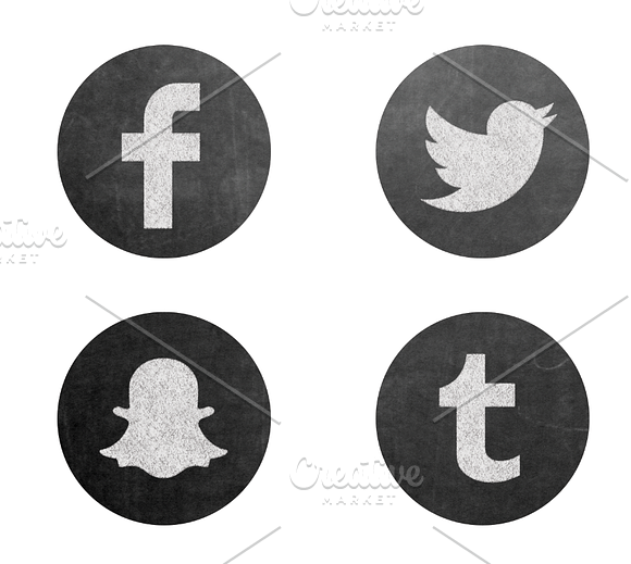 36 Chalkboard Social Media Icons  in Icons - product preview 1