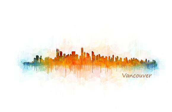 10xFiles Pack Vancouver Skylines in Illustrations - product preview 2