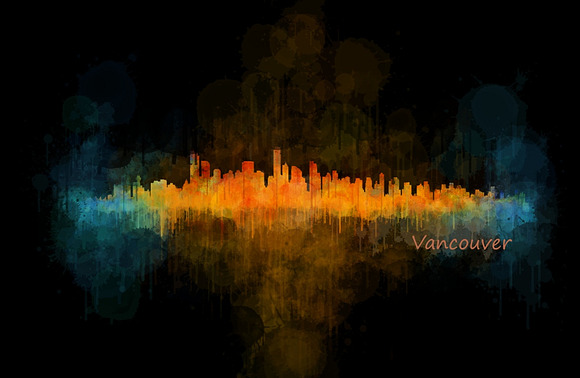 10xFiles Pack Vancouver Skylines in Illustrations - product preview 3