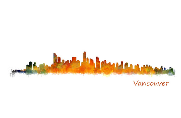 10xFiles Pack Vancouver Skylines in Illustrations - product preview 4
