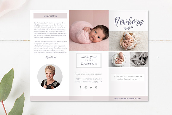 Newborn Trifold Brochure Flyer in Brochure Templates - product preview 1