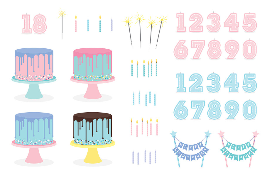 Birthday cake generator in Illustrations - product preview 8