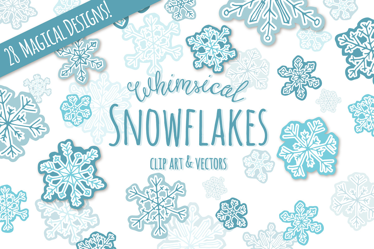 Holiday Snowflakes Clipart Set! in Objects - product preview 8