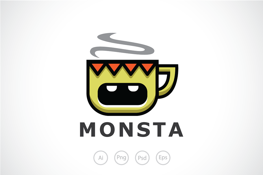 Monster Mug Logo Template in Logo Templates - product preview 8