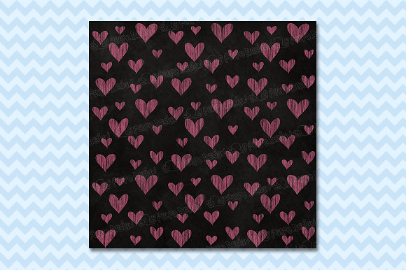 Hearts digital paper in Patterns - product preview 3
