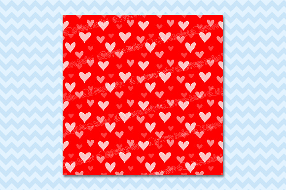 Hearts digital paper in Patterns - product preview 5