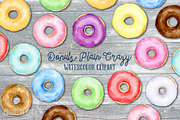 Donuts Plain Crazy Watercolor