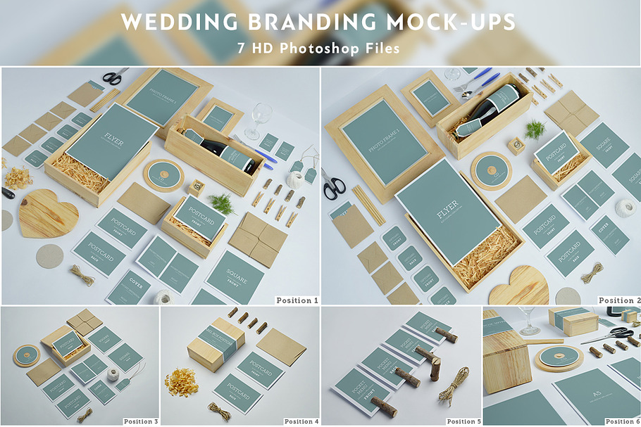 Wedding Invitation Branding Mockups in Branding Mockups - product preview 8