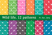 Wild life. 12 Patterns