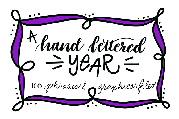 A Hand Lettered Year Graphics Bundle in Illustrations - product preview 1
