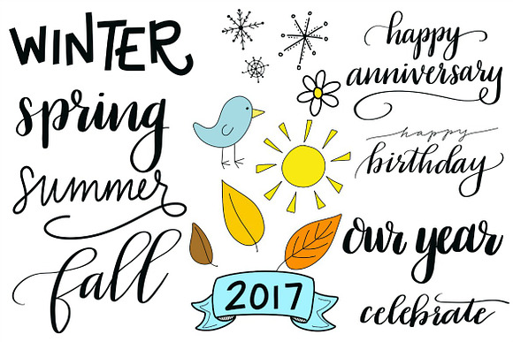 A Hand Lettered Year Graphics Bundle in Illustrations - product preview 2