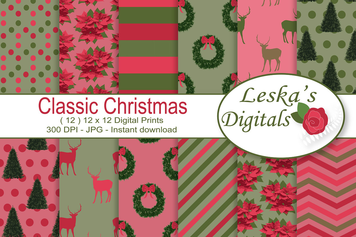 Christmas Digital Prints - Patterns in Patterns - product preview 8