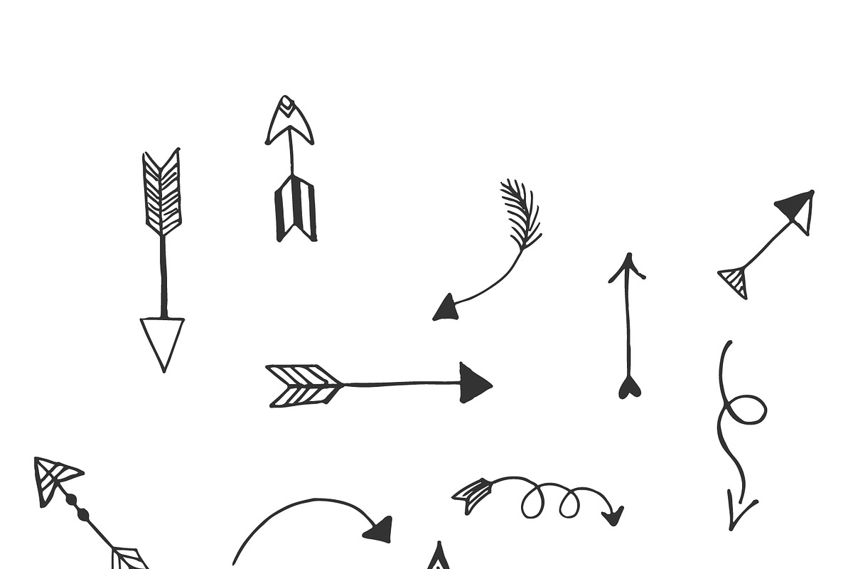 set of arrows, vector  in Illustrations - product preview 8