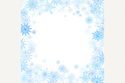 Rectangular frame with snowflakes