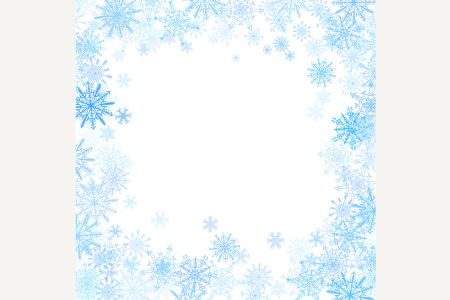 Rectangular frame with snowflakes in Graphics - product preview 8