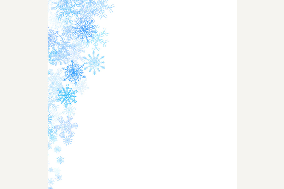 Corner frame with snowflakes in Graphics - product preview 8