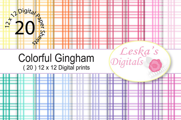 Gingham Digital Paper Pack