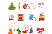 Christmas icons vector set 