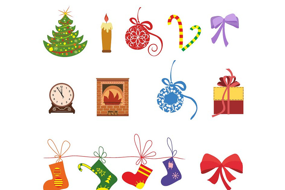 Christmas icons vector set  in Illustrations - product preview 8