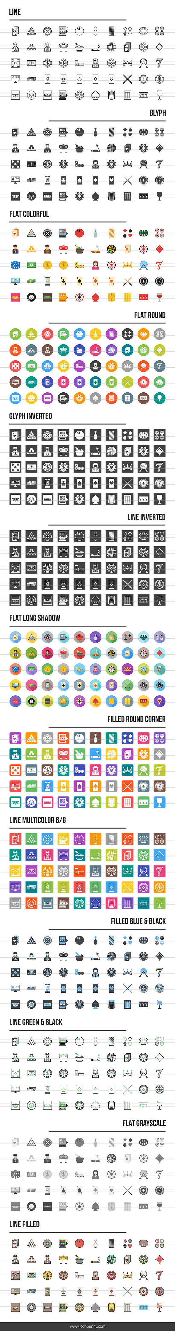 650 Casino Icons in Graphics - product preview 1