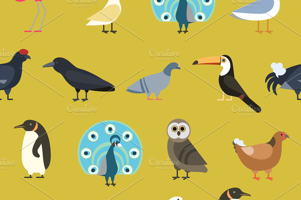 Wild animals vector pattern in Illustrations - product preview 8