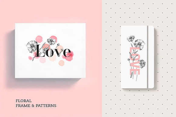 "Love" floral collection in Illustrations - product preview 1