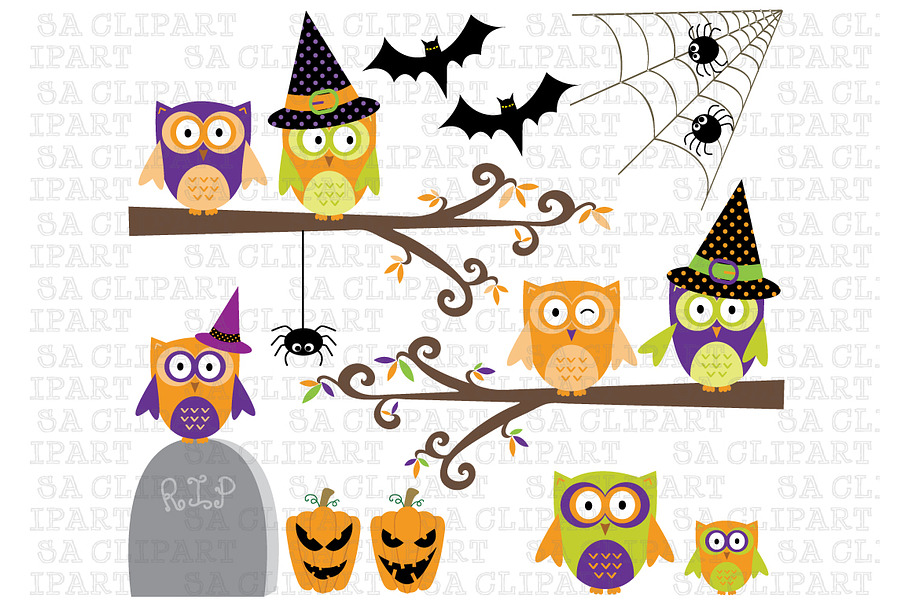 Halloween ClipArt in Illustrations - product preview 8