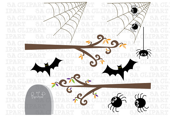 Halloween ClipArt in Illustrations - product preview 2