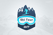 Ski Tour Winter Sports Logo