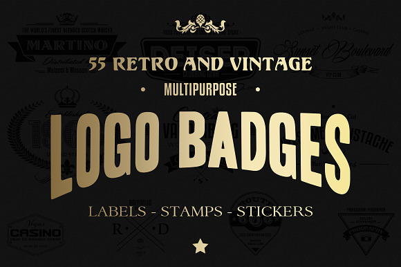 55 Logo Badges, Labels And Stamps in Logo Templates - product preview 4