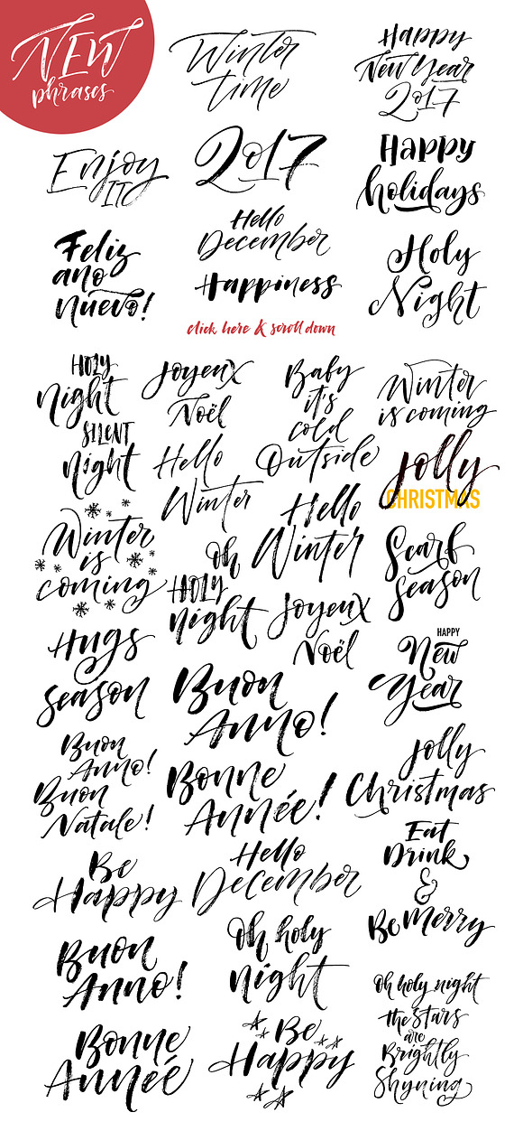 Big bundle of Christmas phrases. in Illustrations - product preview 4