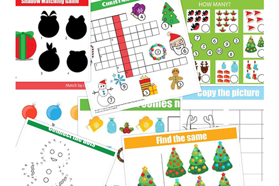 Christmas, new year kids activities in Illustrations - product preview 8