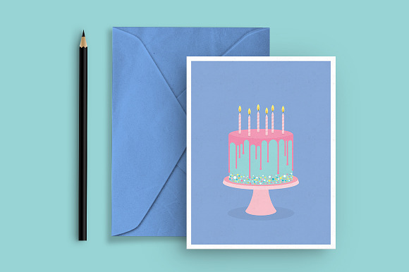 Birthday cake generator in Illustrations - product preview 2