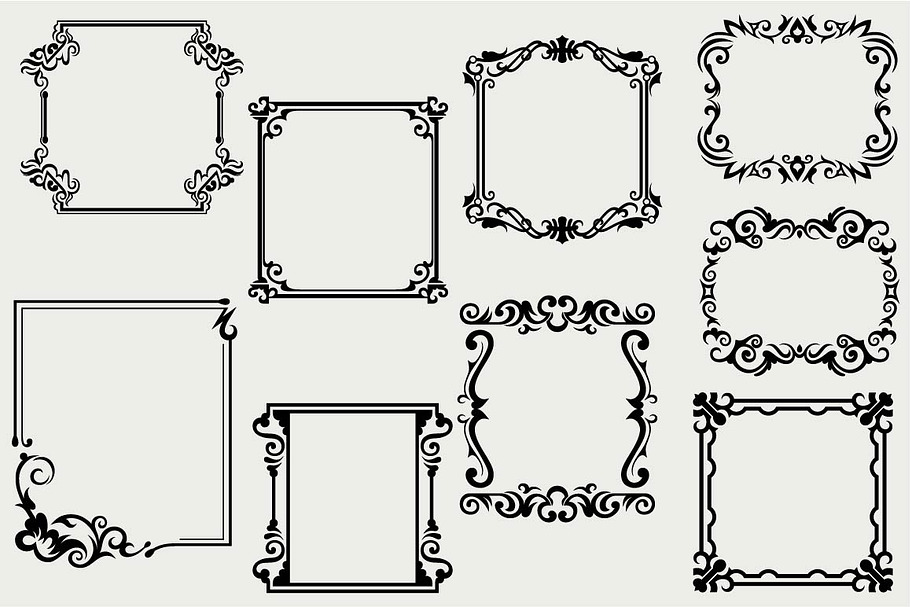 Vintage frames 14 in Patterns - product preview 8