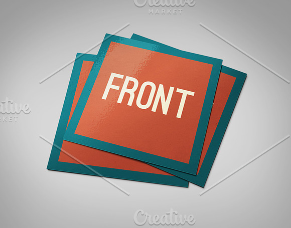 Square Shape Business Card Mockup in Print Mockups - product preview 7