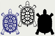 Turtle top view SVG