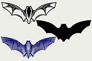 Bat in flight SVG