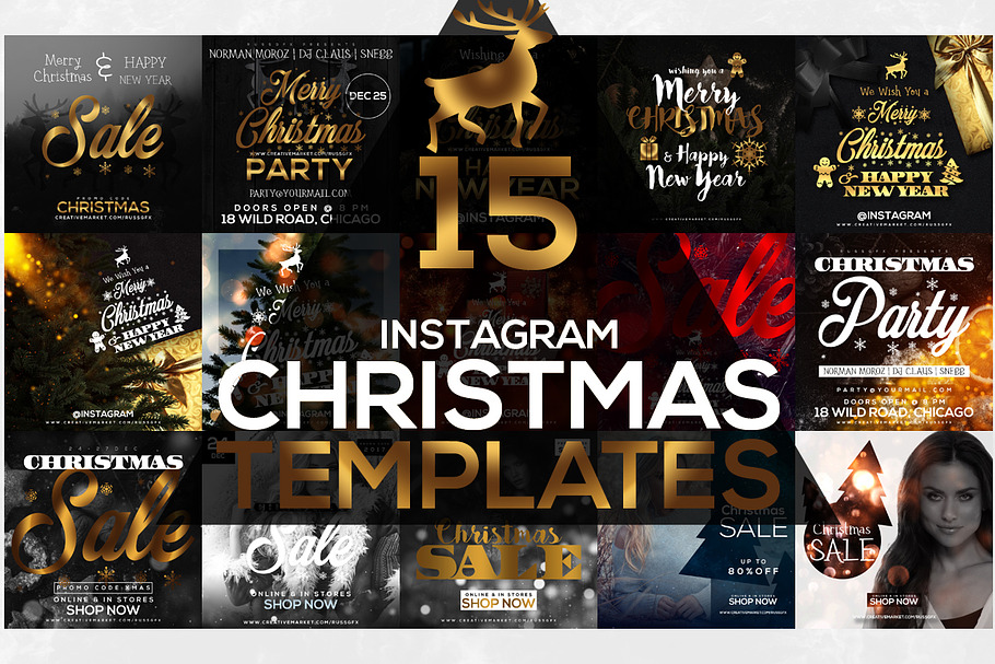 24 Instagram Christmas Posts in Instagram Templates - product preview 8