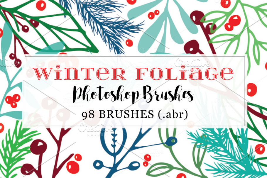 Winter Foliage Photoshop Brushes