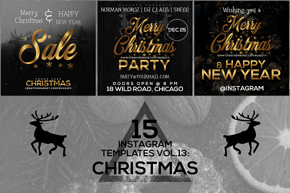 24 Instagram Christmas Posts in Instagram Templates - product preview 1