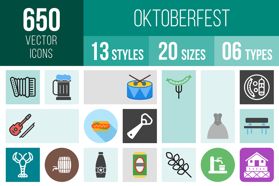 650 Oktoberfest Icons in Icons - product preview 8
